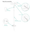 Laden Sie das Bild in den Galerie-Viewer, Double K Freediving Buoy line connection diagram with upper and lower connection
