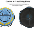 Laden Sie das Bild in den Galerie-Viewer, Double K Freediving Buoy storage handles bottom mesh and D-ring features

